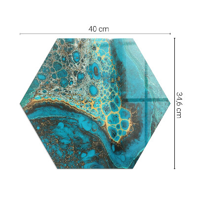 Üveg kandalló alátét hatlapú Organikus minta absztrakt stílusban