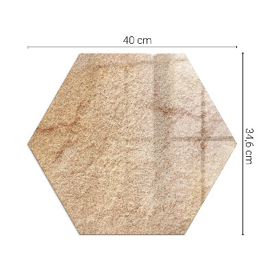 Kandalló üveg alátét hatlapú A kőszerkezet jellege