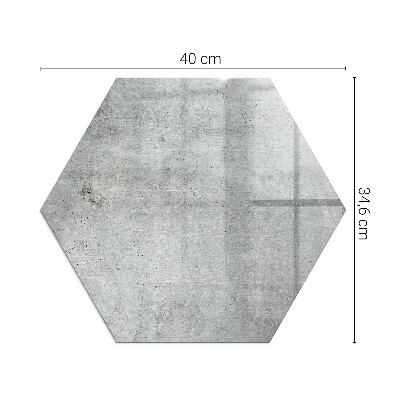 Üveg kandalló alátét hatlapú Nyers betonminta