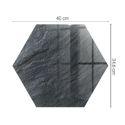 Kandalló alátét üveg hatlapú Sziklás szerkezet mintázata