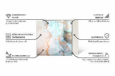 Üveg kandalló alátét hatlapú Mozaik díszítő minták