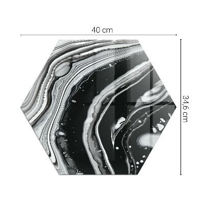 Üveg kandalló alátét hatlapú Absztrakt hullámos és lineáris minták