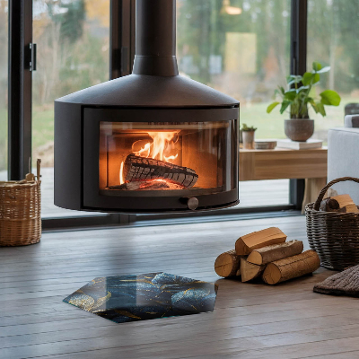 Kandalló alátét hatlapú Stílusos levelek a szerkezetben