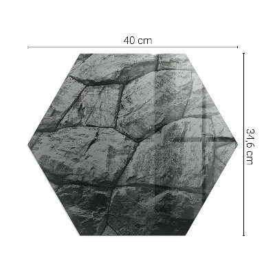 Kandalló üveg alátét hatlapú Kőstílus természetes változatban