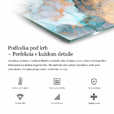 Kandalló alátét üveg hatlapú Kő organikus motívum