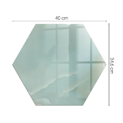 Üveg kandalló alátét hatlapú Márvány motívum finom árnyalatokban