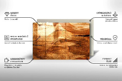Üveg alátét gyertyákhoz Fa deszka textúra