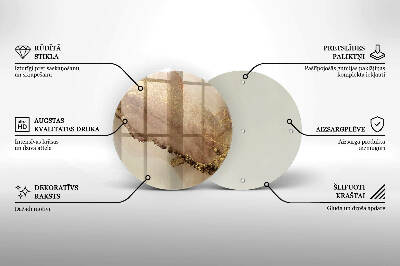 Síri gyertya alátét kerek Absztrakt arany