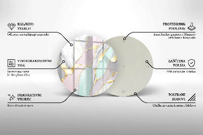Síri gyertya alátét kerek Pasztell márvány