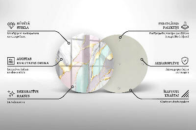 Síri gyertya alátét kerek Pasztell márvány