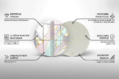 Síri gyertya alátét kerek Pasztell márvány