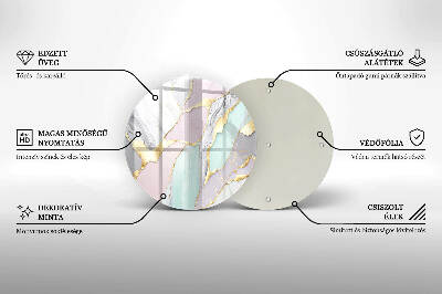 Síri gyertya alátét kerek Pasztell márvány