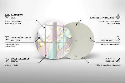 Síri gyertya alátét kerek Pasztell márvány