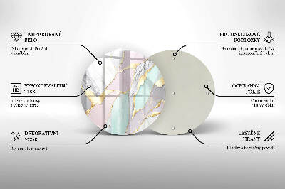 Síri gyertya alátét kerek Pasztell márvány