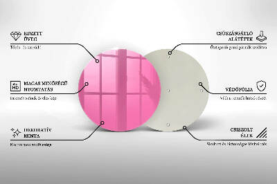 Síri gyertya alátét kerek Rózsaszín szín