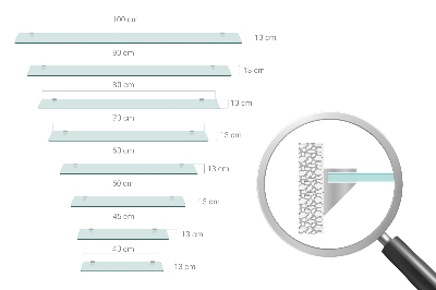 Fürdőszobai polc átlátszó