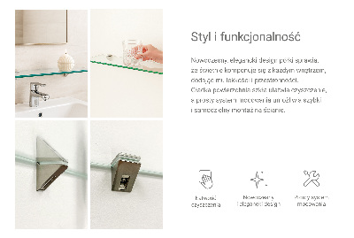 Fürdőszobai polc átlátszó