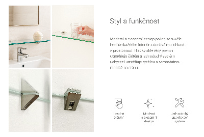 Fürdőszobai polc átlátszó