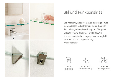 Fürdőszobai polc átlátszó