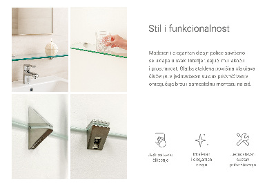 Fürdőszobai polc átlátszó