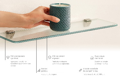 Fürdőszobai polc átlátszó