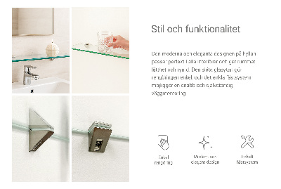 Fürdőszobai polc átlátszó