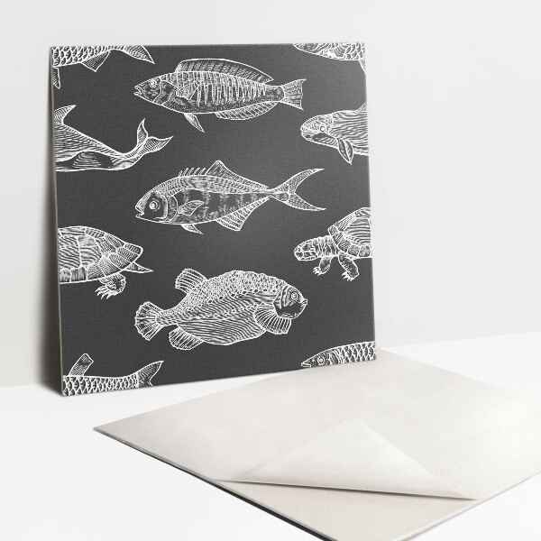 Vinyl csempe Rajzfilm hal és teknős