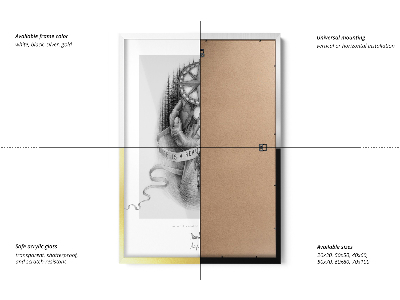 Fehér plakátkeret 60x80 cm