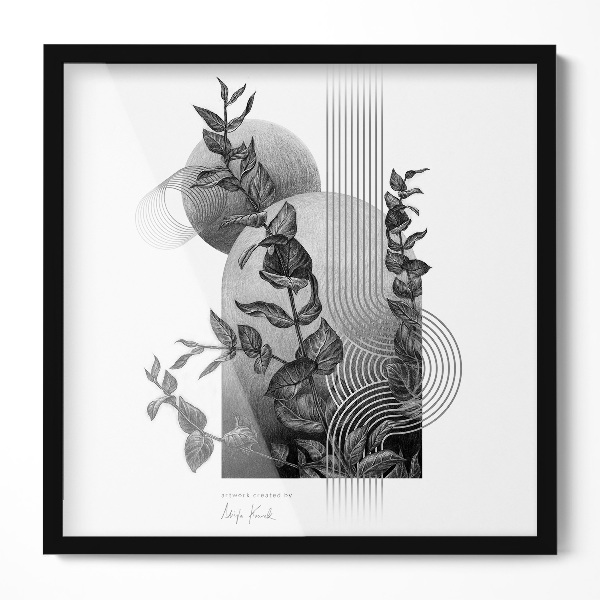 Fekete fali képkeret 50x50 cm