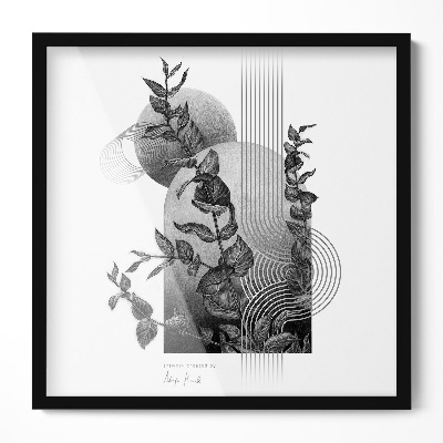 Fekete fali képkeret 50x50 cm