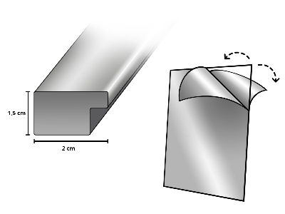 Fekete fali képkeret 50x50 cm