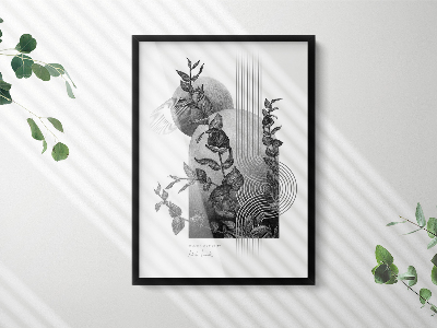 Fekete képkeret falra 50x70 cm