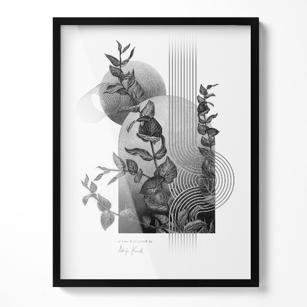 Fekete fali képkeret 60x80 cm