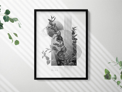 Fekete fali képkeret 60x80 cm