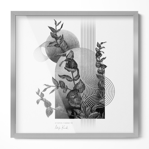 Ezüst képkeret falra 50x50 cm