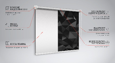 Függöny roló Fekete origami