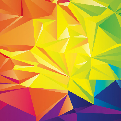 Függöny roló Színes origami minta
