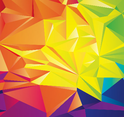 Függöny roló Színes origami minta
