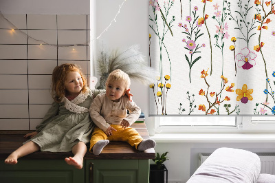 Függöny roló Színes virágok