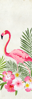 Ablakra roló Flamingók a levelek mellett