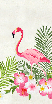 Ablakra roló Flamingók a levelek mellett