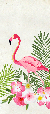 Ablakra roló Flamingók a levelek mellett