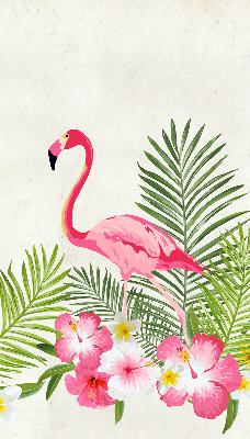 Ablakra roló Flamingók a levelek mellett