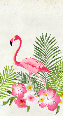 Ablakra roló Flamingók a levelek mellett