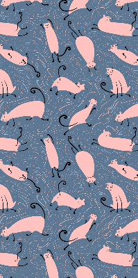 Függöny roló Rózsaszín macskák