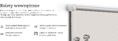 Roló árnyékoló Szürke virágok