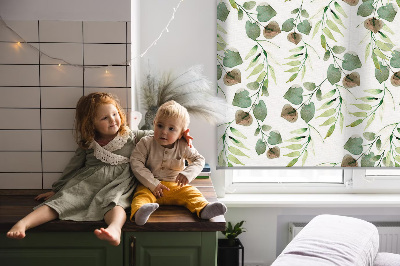 Ablakra roló Zöld levelek