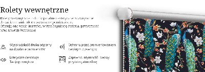 Roló árnyékoló Páva virágokkal