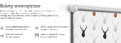 Roló árnyékoló Rajzolt szarvasfejek