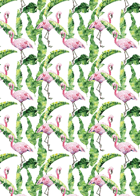 Ablakra roló Flamingók a levelek mellett